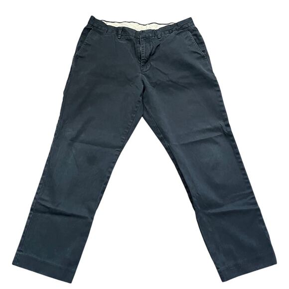 J. Crew Bowery Classic Fit Mens Flat Front Chinos 34x30 Navy - Picture 2 of 13